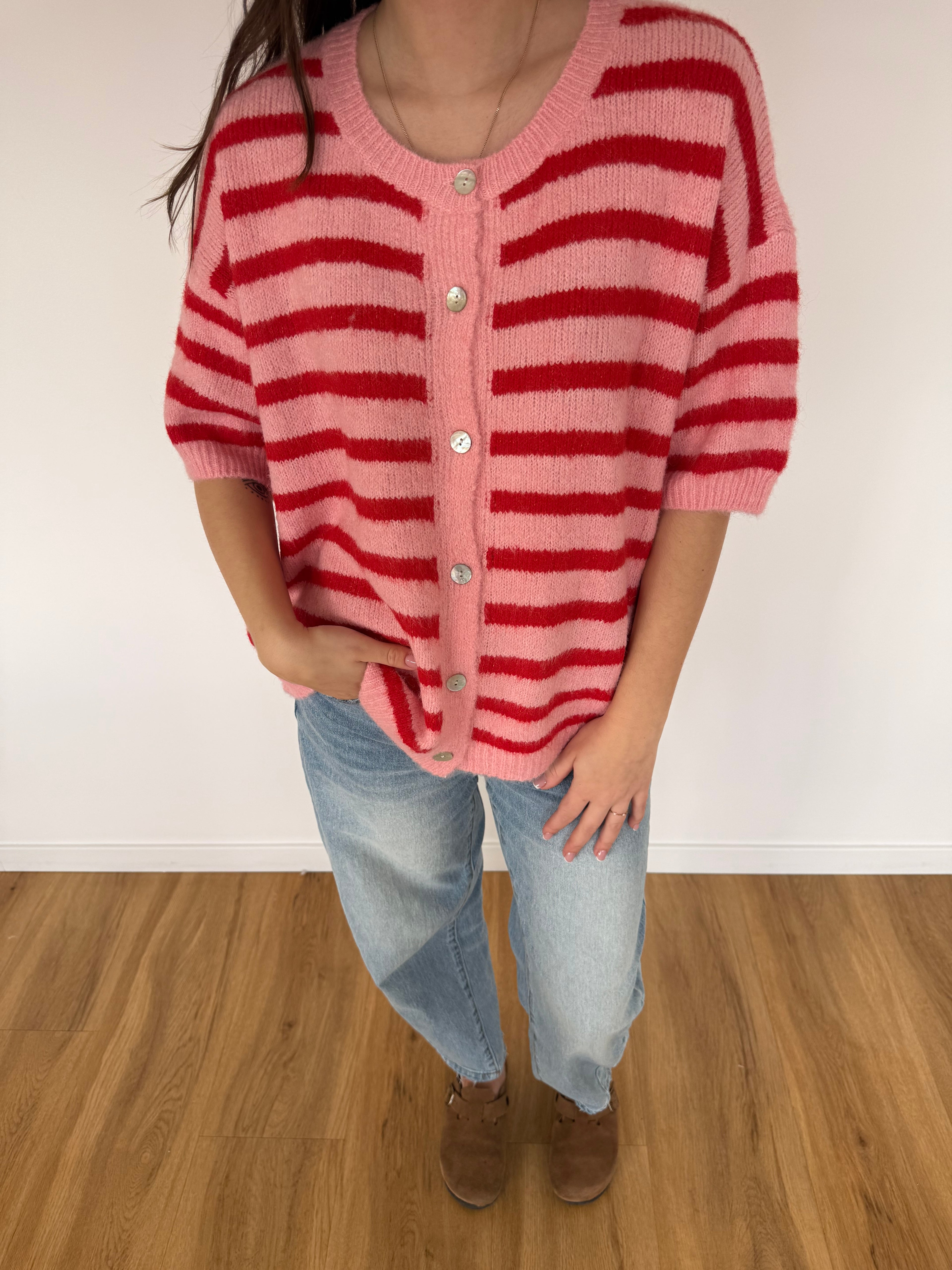 GILET SANS MANCHES RAYÉ