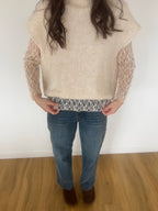 PULL MANCHES DENTELLES