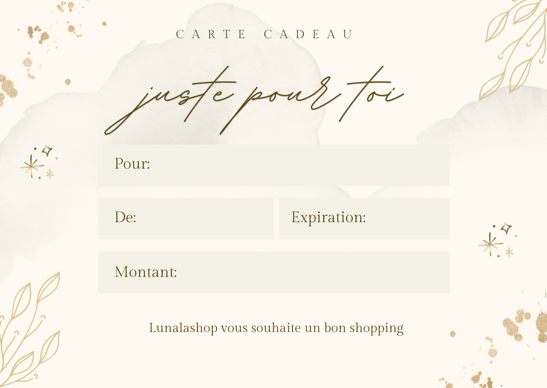 Cartes Cadeaux
